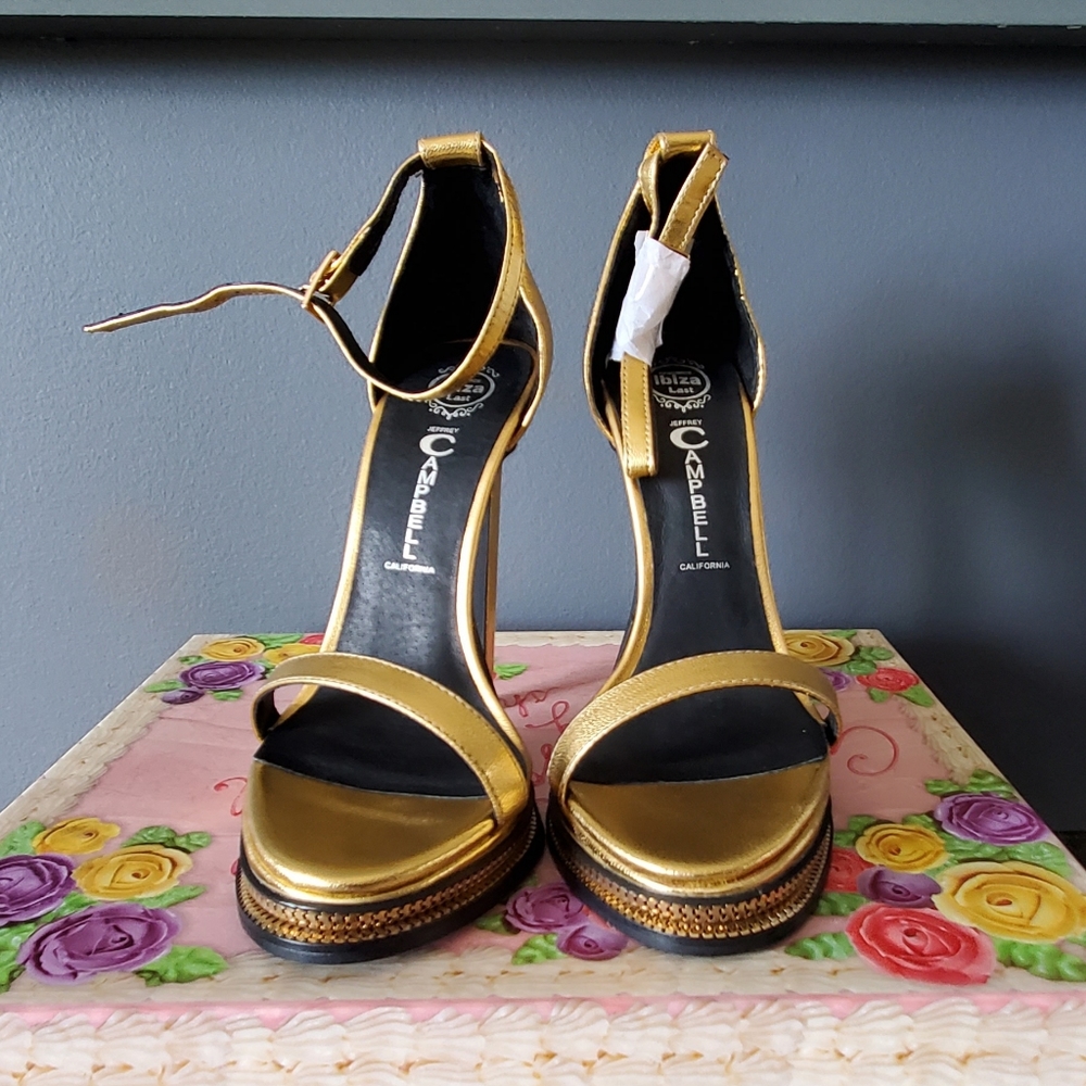 Jeffrey Campbell Gold heels